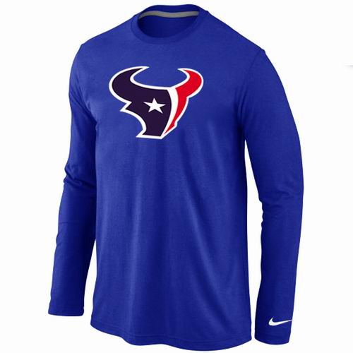 Nike Houston Texans Logo Long Sleeve T-Shirt Blue,We sell and wholesale Nike Houston Texans Logo Long Sleeve T-Shirt Blue on line form chian!
