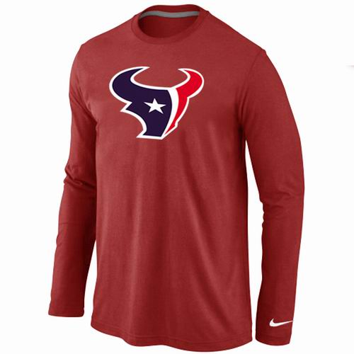 Nike Houston Texans Logo Long Sleeve T-Shirt Red,We sell and wholesale Nike Houston Texans Logo Long Sleeve T-Shirt Red on line form chian!