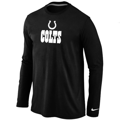 Nike Indianapolis Colts Authentic Logo Long Sleeve T-Shirt Black,We sell and wholesale Nike Indianapolis Colts Authentic Logo Long Sleeve T-Shirt Black on line form chian!