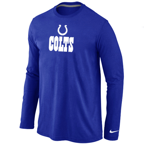 Nike Indianapolis Colts Authentic Logo Long Sleeve T-Shirt Blue,We sell and wholesale Nike Indianapolis Colts Authentic Logo Long Sleeve T-Shirt Blue on line form chian!