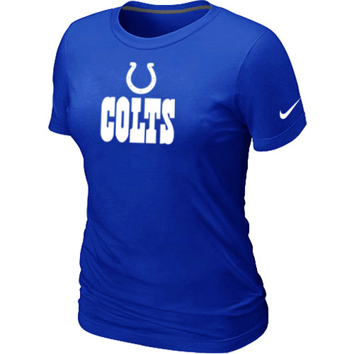 Nike Indianapolis Colts Authentic Logo Women's T-Shirt Blue,We sell and wholesale Nike Indianapolis Colts Authentic Logo Women's T-Shirt Blue on line form chian!