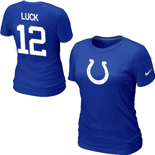 Nike Indianapolis Colts LUCK Name & Number Women's Blue T-Shirt,We sell and wholesale Nike Indianapolis Colts LUCK Name & Number Women's Blue T-Shirt on line form chian!
