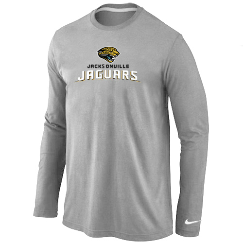Nike Jacksonville Jaguars Authentic Logo Long Sleeve T-Shirt Gray,We sell and wholesale Nike Jacksonville Jaguars Authentic Logo Long Sleeve T-Shirt Gray on line form chian!