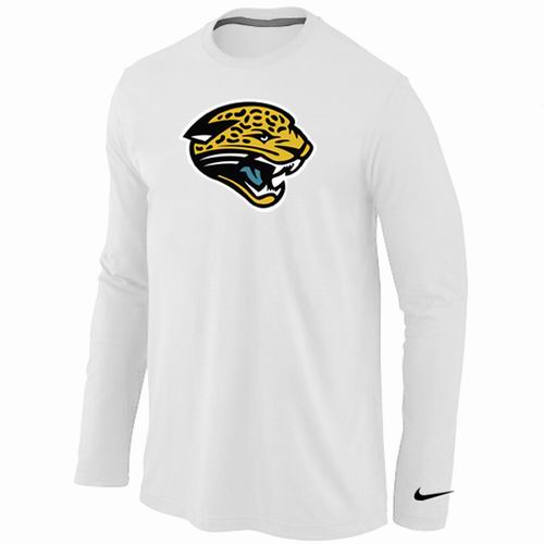 Nike Jacksonville Jaguars Logo Long Sleeve T-Shirt White,We sell and wholesale Nike Jacksonville Jaguars Logo Long Sleeve T-Shirt White on line form chian!