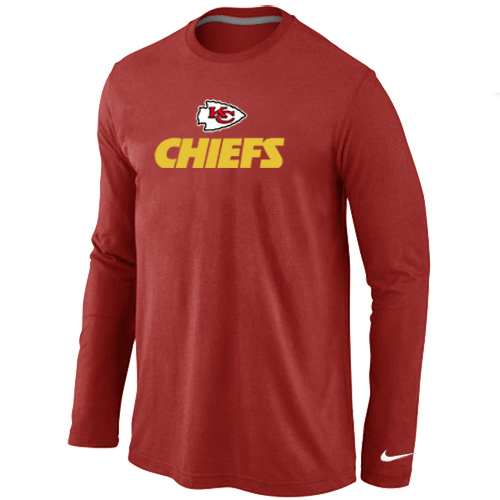 Nike Kansas City Chiefs Authentic Logo Long Sleeve T-Shirt Red,We sell and wholesale Nike Kansas City Chiefs Authentic Logo Long Sleeve T-Shirt Red on line form chian!
