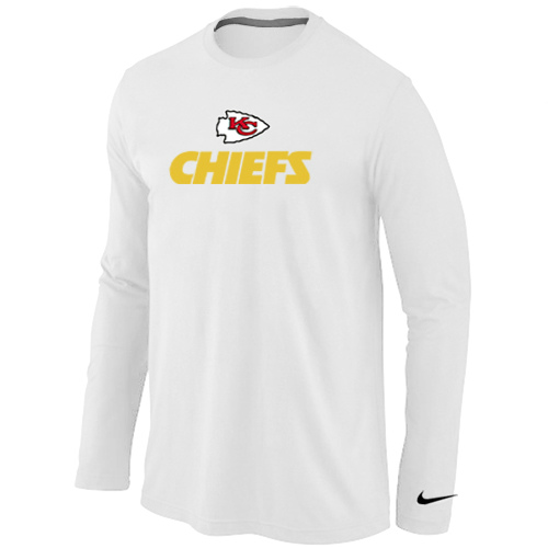 Nike Kansas City Chiefs Authentic Logo Long Sleeve T-Shirt White,We sell and wholesale Nike Kansas City Chiefs Authentic Logo Long Sleeve T-Shirt White on line form chian!