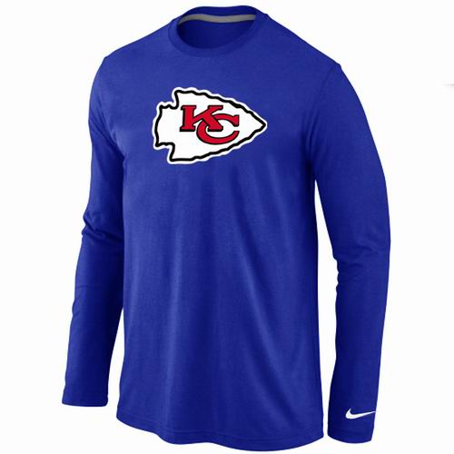 Nike Kansas City Chiefs Logo Long Sleeve T-Shirt Blue,We sell and wholesale Nike Kansas City Chiefs Logo Long Sleeve T-Shirt Blue on line form chian!