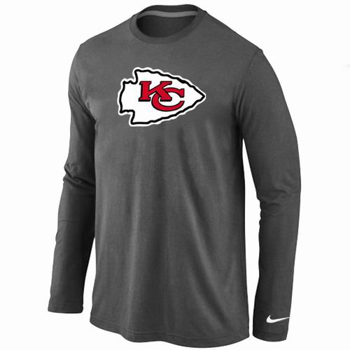 Nike Kansas City Chiefs Logo Long Sleeve T-Shirt D.Gray,We sell and wholesale Nike Kansas City Chiefs Logo Long Sleeve T-Shirt D.Gray on line form chian!
