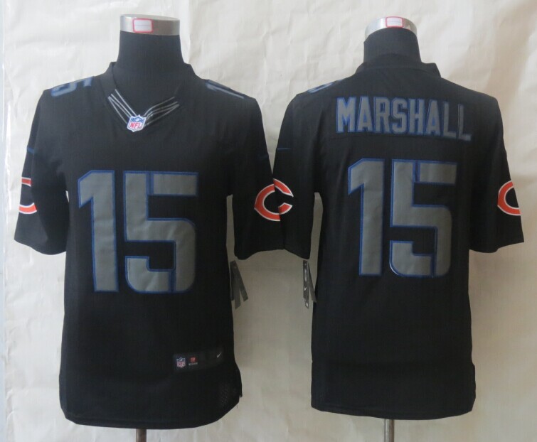 Nike Limited Chicago Bears #15 Marshall Impact Black Jerseys,We sell and wholesale Nike Limited Chicago Bears #15 Marshall Impact Black Jerseys on line form chian!