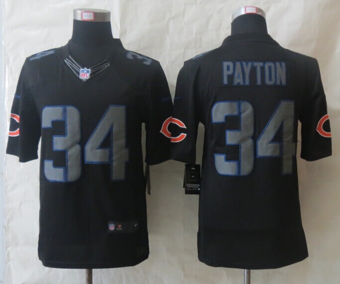 Nike Limited Chicago Bears #34 Payton Impact Black Jerseys,We sell and wholesale Nike Limited Chicago Bears #34 Payton Impact Black Jerseys on line form chian!
