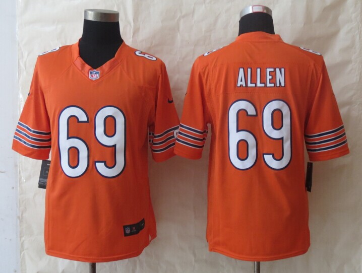 Nike Limited Chicago Bears #69 Allen Orange Jerseys,We sell and wholesale Nike Limited Chicago Bears #69 Allen Orange Jerseys on line form chian!