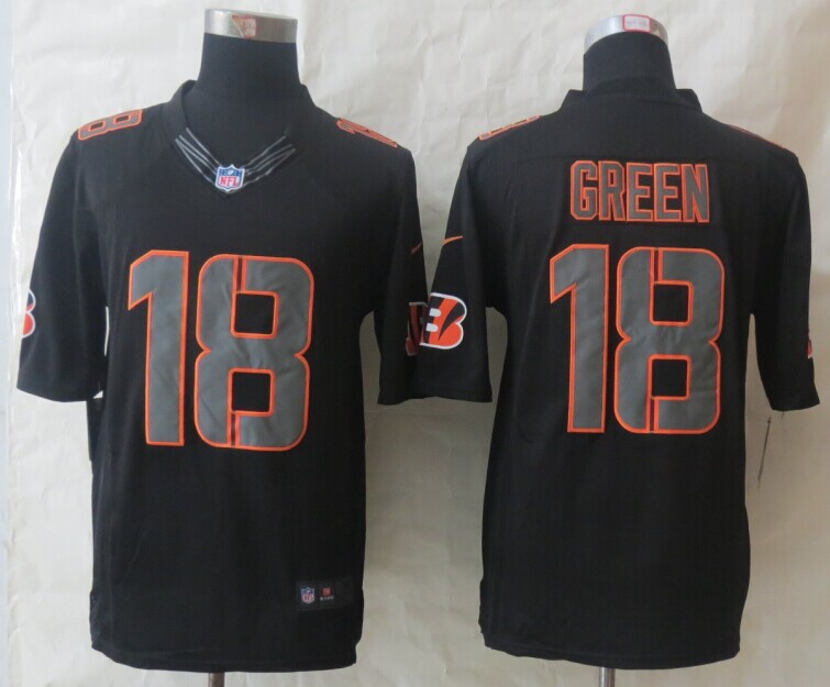 Nike Limited Cincinnati Bengals #18 Green Impact Black Jerseys,We sell and wholesale Nike Limited Cincinnati Bengals #18 Green Impact Black Jerseys on line form chian!
