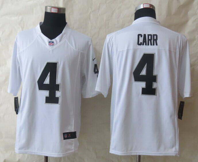 Nike Limited Oakland Raiders #4 Carr White Jerseys,We sell and wholesale Nike Limited Oakland Raiders #4 Carr White Jerseys on line form chian!