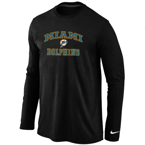 Nike Miami Dolphins Heart & Soul Long Sleeve T-Shirt Black,We sell and wholesale Nike Miami Dolphins Heart & Soul Long Sleeve T-Shirt Black on line form chian!