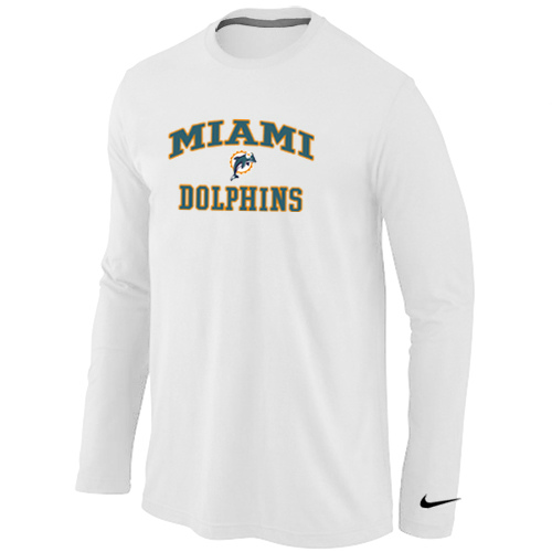 Nike Miami Dolphins Heart & Soul Long Sleeve T-Shirt White,We sell and wholesale Nike Miami Dolphins Heart & Soul Long Sleeve T-Shirt White on line form chian!