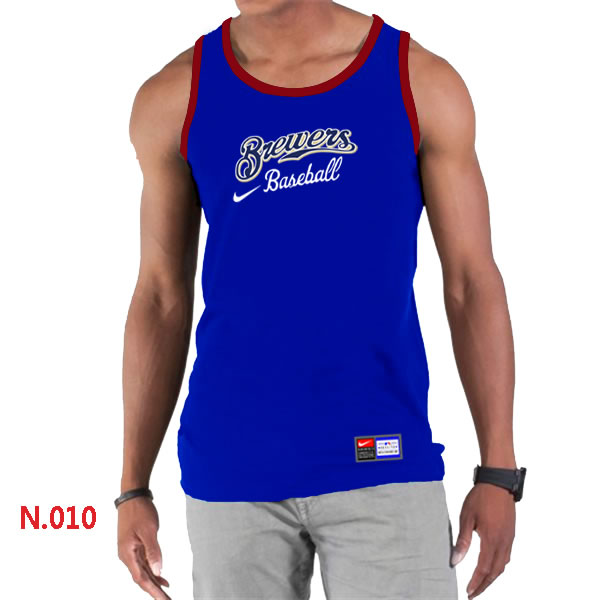 Nike Milwaukee Brewers Home Practice men Tank Top Blue,We sell and wholesale Nike Milwaukee Brewers Home Practice men Tank Top Blue on line form chian!