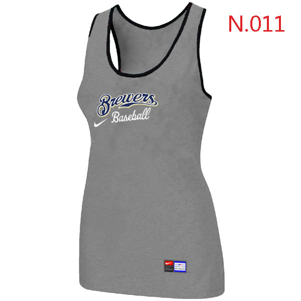Nike Milwaukee Brewers Tri-Blend Racerback stretch Tank Top L.grey,We sell and wholesale Nike Milwaukee Brewers Tri-Blend Racerback stretch Tank Top L.grey on line form chian!