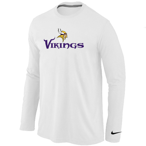Nike Minnesota Vikings Authentic Logo Long Sleeve T-Shirt White,We sell and wholesale Nike Minnesota Vikings Authentic Logo Long Sleeve T-Shirt White on line form chian!