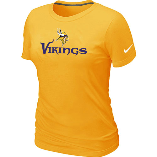 Nike Minnesota Vikings Authentic Logo Women's T-Shirt Yellow,We sell and wholesale Nike Minnesota Vikings Authentic Logo Women's T-Shirt Yellow on line form chian!