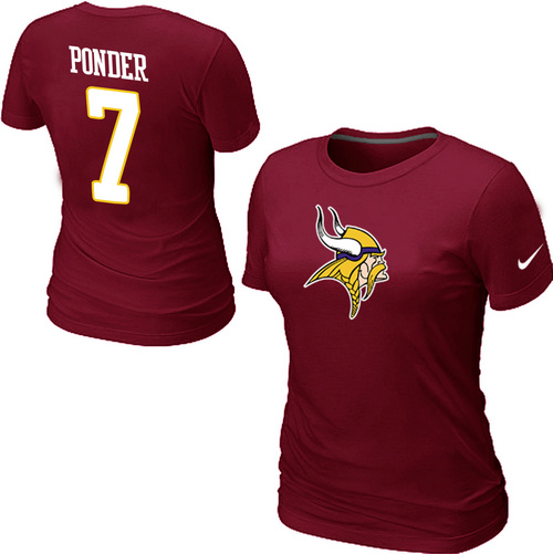 Nike Minnesota Vikings Christian Ponder Name & Number Women's T-Shirt Red,We sell and wholesale Nike Minnesota Vikings Christian Ponder Name & Number Women's T-Shirt Red on line form chian!