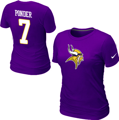Nike Minnesota Vikings Christian Ponder Name & Number Women's T-Shirt purple,We sell and wholesale Nike Minnesota Vikings Christian Ponder Name & Number Women's T-Shirt purple on line form chian!