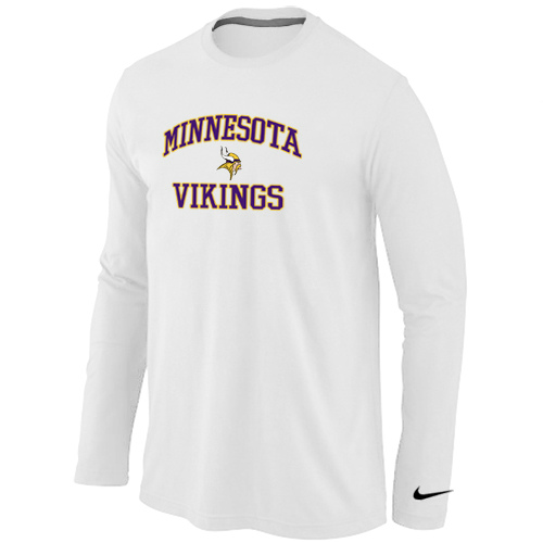 Nike Minnesota Vikings Heart & Soul Long Sleeve T-Shirt White,We sell and wholesale Nike Minnesota Vikings Heart & Soul Long Sleeve T-Shirt White on line form chian!