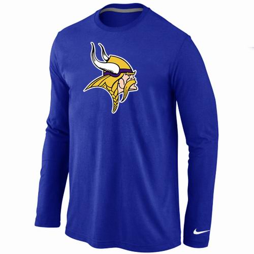 Nike Minnesota Vikings Logo Long Sleeve T-Shirt Blue,We sell and wholesale Nike Minnesota Vikings Logo Long Sleeve T-Shirt Blue on line form chian!