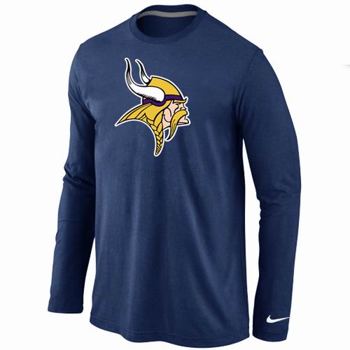 Nike Minnesota Vikings Logo Long Sleeve T-Shirt D.Blue,We sell and wholesale Nike Minnesota Vikings Logo Long Sleeve T-Shirt D.Blue on line form chian!