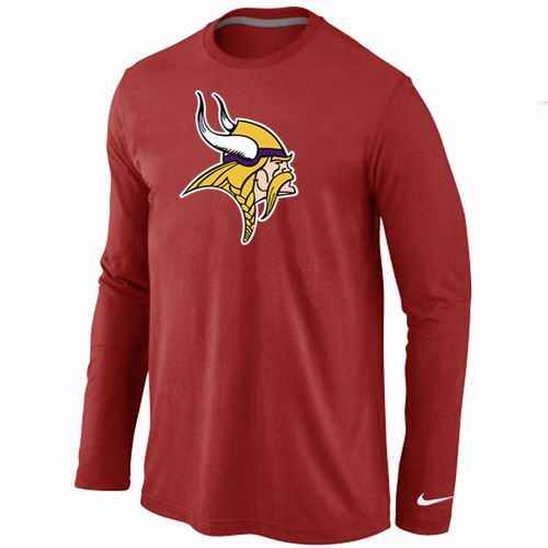 Nike Minnesota Vikings Logo Long Sleeve T-Shirt Red,We sell and wholesale Nike Minnesota Vikings Logo Long Sleeve T-Shirt Red on line form chian!