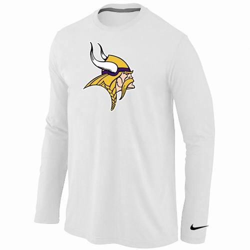 Nike Minnesota Vikings Logo Long Sleeve T-Shirt White,We sell and wholesale Nike Minnesota Vikings Logo Long Sleeve T-Shirt White on line form chian!