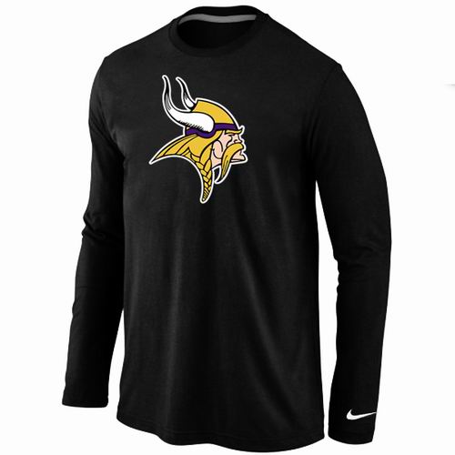 Nike Minnesota Vikings Logo Long Sleeve T-Shirt black,We sell and wholesale Nike Minnesota Vikings Logo Long Sleeve T-Shirt black on line form chian!