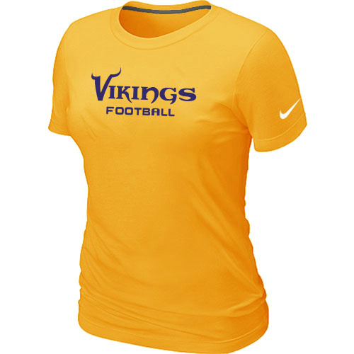 Nike Minnesota Vikings Sideline Legend Authentic Font Women's T-Shirt yellow,We sell and wholesale Nike Minnesota Vikings Sideline Legend Authentic Font Women's T-Shirt yellow on line form chian!
