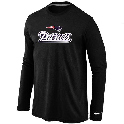 Nike New England Patriots Authentic Logo Long Sleeve T-Shirt Black,We sell and wholesale Nike New England Patriots Authentic Logo Long Sleeve T-Shirt Black on line form chian!