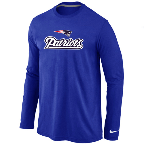 Nike New England Patriots Authentic Logo Long Sleeve T-Shirt Blue,We sell and wholesale Nike New England Patriots Authentic Logo Long Sleeve T-Shirt Blue on line form chian!