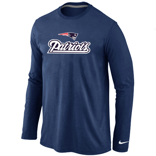 Nike New England Patriots Authentic Logo Long Sleeve T-Shirt D.Blue,We sell and wholesale Nike New England Patriots Authentic Logo Long Sleeve T-Shirt D.Blue on line form chian!