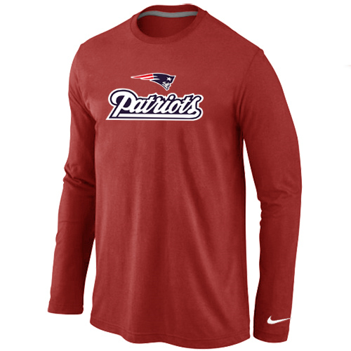 Nike New England Patriots Authentic Logo Long Sleeve T-Shirt Red,We sell and wholesale Nike New England Patriots Authentic Logo Long Sleeve T-Shirt Red on line form chian!