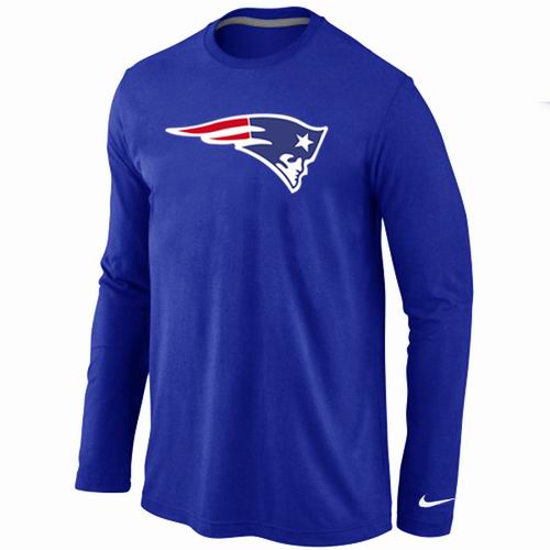 Nike New England Patriots Logo Long Sleeve T-Shirt Blue,We sell and wholesale Nike New England Patriots Logo Long Sleeve T-Shirt Blue on line form chian!