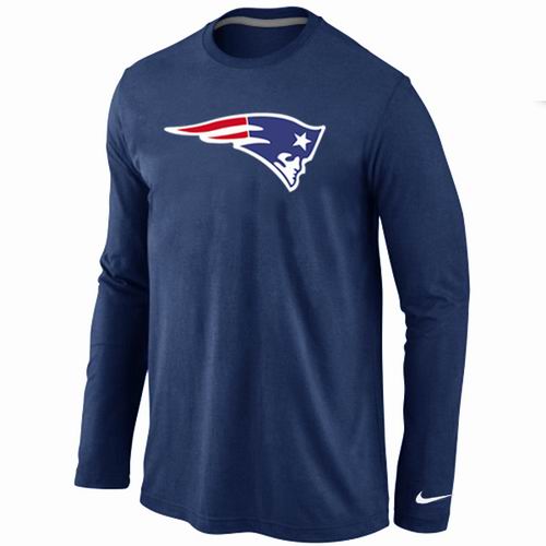 Nike New England Patriots Logo Long Sleeve T-Shirt D.Blue,We sell and wholesale Nike New England Patriots Logo Long Sleeve T-Shirt D.Blue on line form chian!