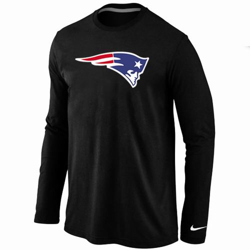 Nike New England Patriots Logo Long Sleeve T-Shirt black,We sell and wholesale Nike New England Patriots Logo Long Sleeve T-Shirt black on line form chian!