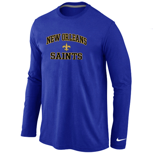 Nike New Orleans Saints Heart & Soul Long Sleeve T-Shirt Blue,We sell and wholesale Nike New Orleans Saints Heart & Soul Long Sleeve T-Shirt Blue on line form chian!