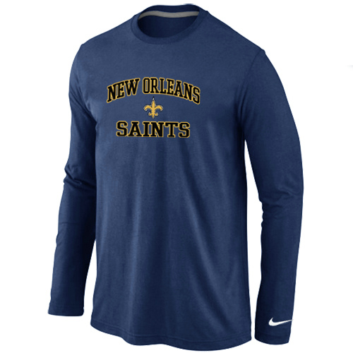 Nike New Orleans Saints Heart & Soul Long Sleeve T-Shirt D.Blue,We sell and wholesale Nike New Orleans Saints Heart & Soul Long Sleeve T-Shirt D.Blue on line form chian!