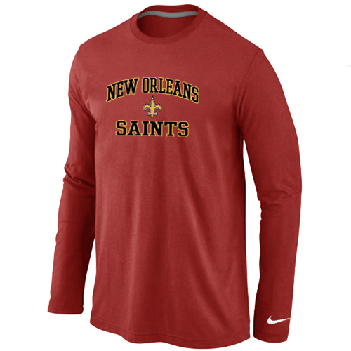 Nike New Orleans Saints Heart & Soul Long Sleeve T-Shirt Red,We sell and wholesale Nike New Orleans Saints Heart & Soul Long Sleeve T-Shirt Red on line form chian!