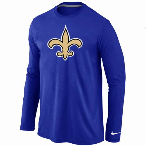 Nike New Orleans Saints Logo Long Sleeve T-Shirt Blue,We sell and wholesale Nike New Orleans Saints Logo Long Sleeve T-Shirt Blue on line form chian!