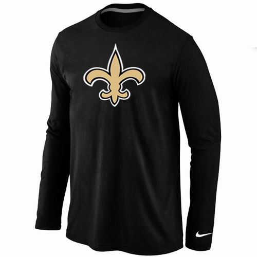 Nike New Orleans Saints Logo Long Sleeve T-Shirt black,We sell and wholesale Nike New Orleans Saints Logo Long Sleeve T-Shirt black on line form chian!