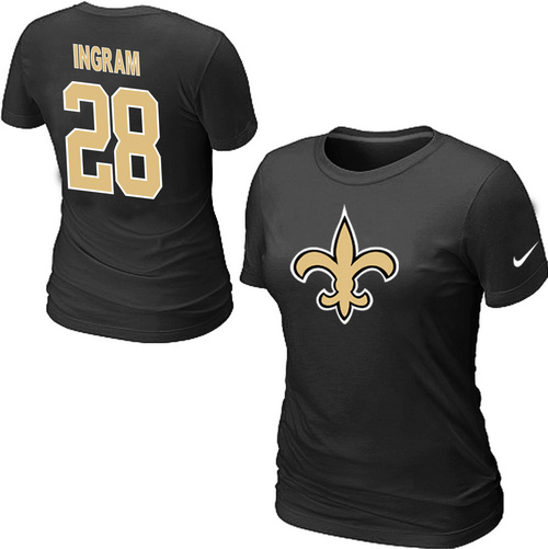 Nike New Orleans Saints Mark Ingram Name & Number Women's T-Shirt Black,We sell and wholesale Nike New Orleans Saints Mark Ingram Name & Number Women's T-Shirt Black on line form chian!