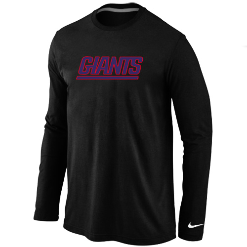Nike New York Giants Authentic Logo Long Sleeve T-Shirt Black,We sell and wholesale Nike New York Giants Authentic Logo Long Sleeve T-Shirt Black on line form chian!