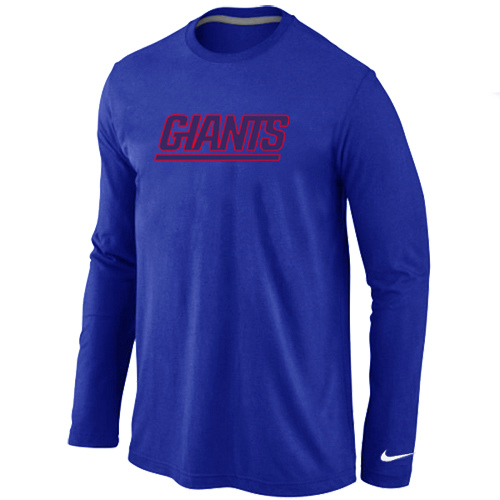 Nike New York Giants Authentic Logo Long Sleeve T-Shirt Blue,We sell and wholesale Nike New York Giants Authentic Logo Long Sleeve T-Shirt Blue on line form chian!