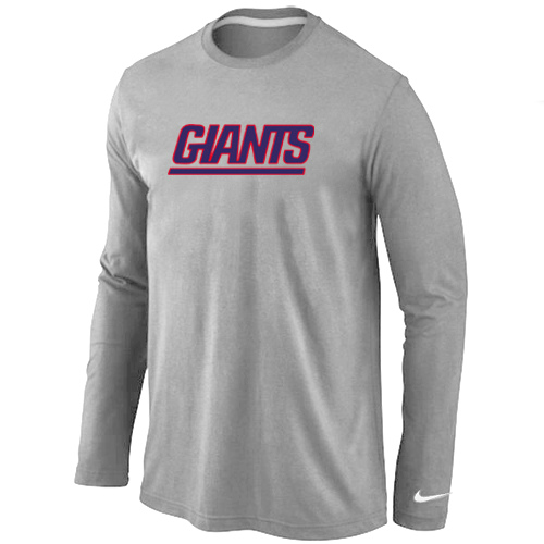 Nike New York Giants Authentic Logo Long Sleeve T-Shirt Gray,We sell and wholesale Nike New York Giants Authentic Logo Long Sleeve T-Shirt Gray on line form chian!