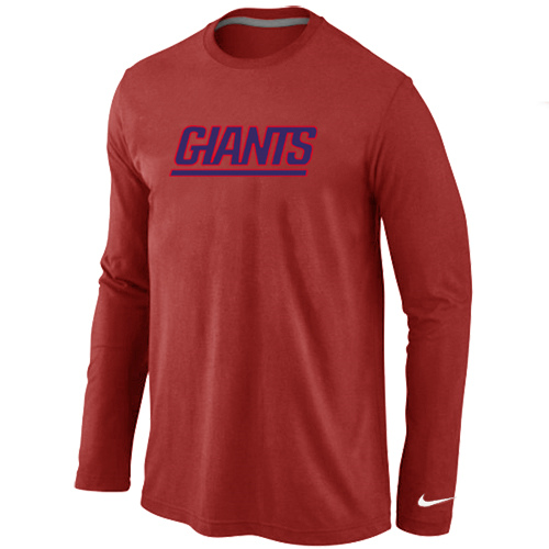 Nike New York Giants Authentic Logo Long Sleeve T-Shirt Red,We sell and wholesale Nike New York Giants Authentic Logo Long Sleeve T-Shirt Red on line form chian!