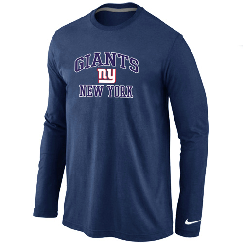 Nike New York Giants Heart & Soul Long Sleeve T-Shirt D.Blue,We sell and wholesale Nike New York Giants Heart & Soul Long Sleeve T-Shirt D.Blue on line form chian!